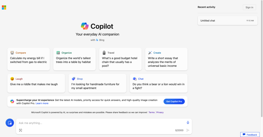 Microsoft Copilot • Innovate AI Directory